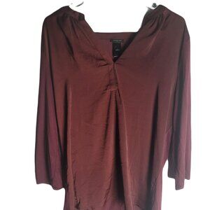 Ann Taylor Women’s Long Sleeve V Neck Size Large Same Style Red Cotton
